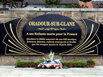 Martyred village of Oradour sur Glane